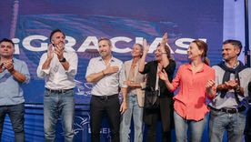 Los festejos de Rogelio Frigerio tras el éxito electoral en Entre Ríos. Los festejos de Rogelio Frigerio tras el éxito electoral en Entre Ríos.