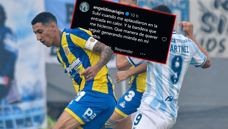 Di María reaccionó en redes tras las repercuciones por los silbidos en el Cilindro.