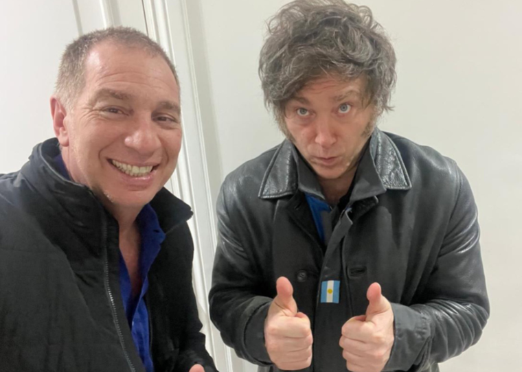 Diego Santilli y Javier Milei.&nbsp;