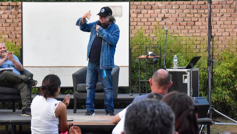 Saborido en el cierre del año del grupo del PJ. Foto: @martinguillermoaveiro