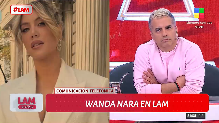 Wanda Nara rompió el silencio en LAM. Foto: captura de pantalla/ América TV. Wanda Nara rompió el silencio en LAM. Foto: captura de pantalla/ América TV. 
