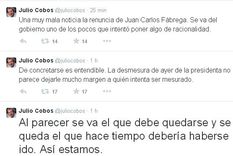 cobos: muy mala noticia la renuncia de fabrega