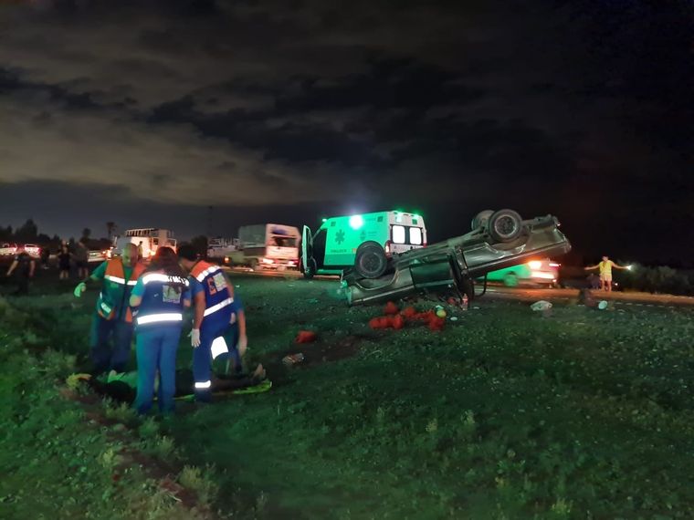 El accidente tuvo lugar este jueves por la noche y hubo varios vehículos involucrados Foto: Gentileza