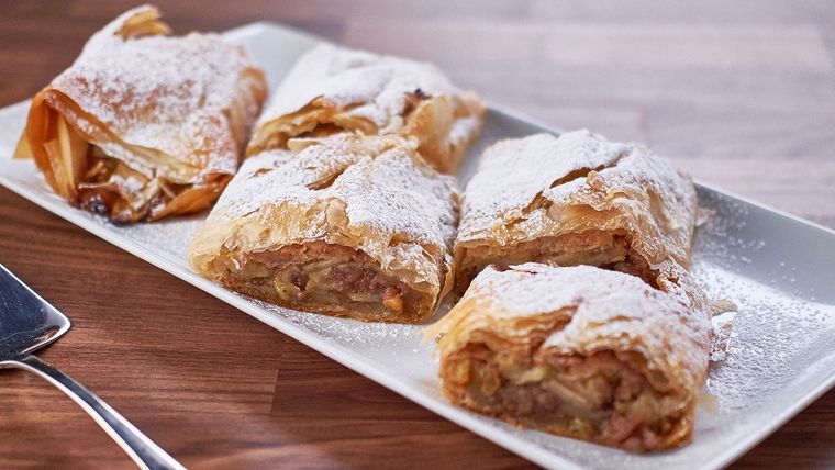 Strudel de manzana Una receta simple y en pocos pasos para sorprender a tu familia Foto: Canal Cocina