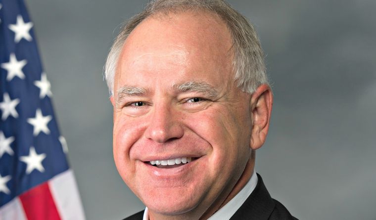 Tim Walz, compañero de fórmula de Kamala Harris. Foto: Wikipedia.