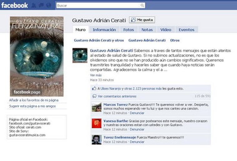 El muro del cantante que sigue sumando seguidores.
