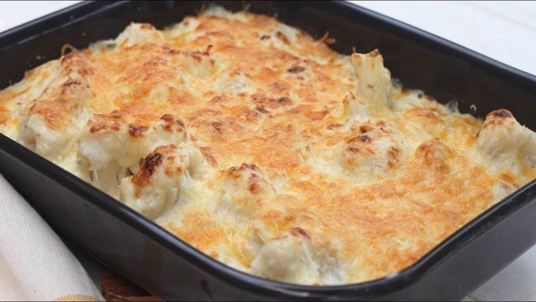 Coliflor con bechamel gratinada Foto: Saltando la Dieta