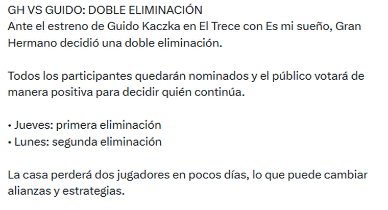 Gran Hermano contra Guido Kazcka. Gran Hermano contra Guido Kazcka.