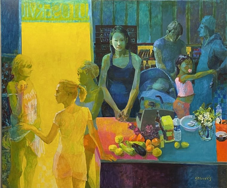 Las tres gracias en el negocio de los chinos. Foto: Gentileza