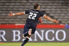 Ramis celebra el segundo gol de la Lepra. Foto: NA Ramis celebra el segundo gol de la Lepra. Foto: NA