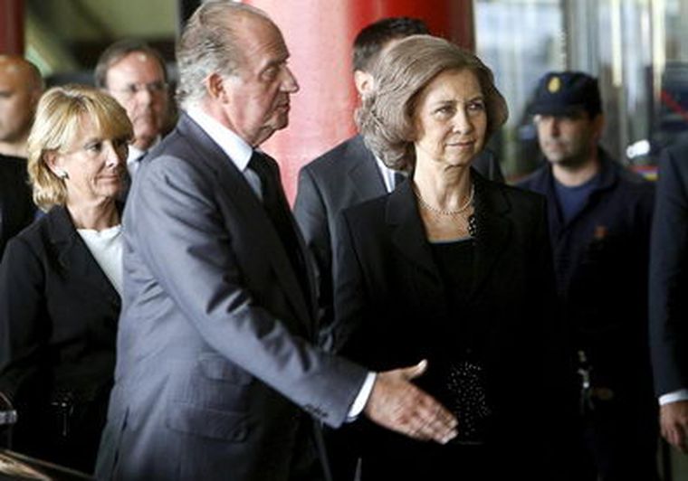 Los Reyes de España al llegar al recinto ferial de IFEMA. Foto: EFE