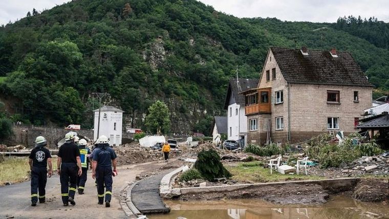 Schuld ha sido uno de los poblados más afectado por las inundaciones. Foto: GETTY IMAGES