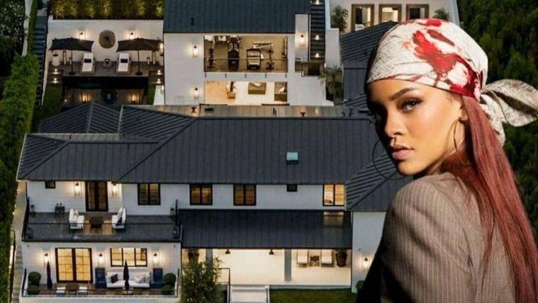 Rihanna, mansión, redes sociales