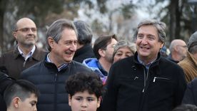 El presidente del Partido, Emir Félix, junto a su hermano, el intendente de San Rafael Omar. Foto: Gentileza / Municipalidad de San Rafael
