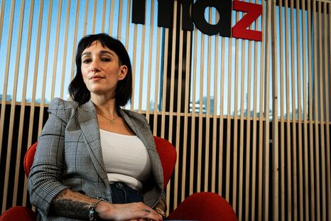 Leila Gianni, cuando visitó MDZ. Foto: Analía Melnik/MDZ Leila Gianni, cuando visitó MDZ. Foto: Analía Melnik/MDZ