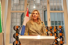 Esta es la increíble pollera brillosa que lució Máxima de los Países Bajos. Foto: INSTAGRAM @koninklijkhuis