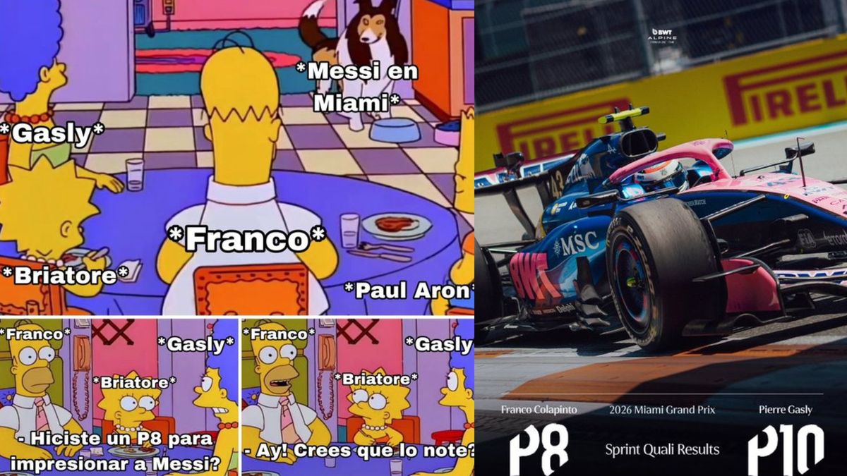 Los mejores memes que dejó la gran clasificación de Franco Colapinto a la carrera Sprint del GP de Miami