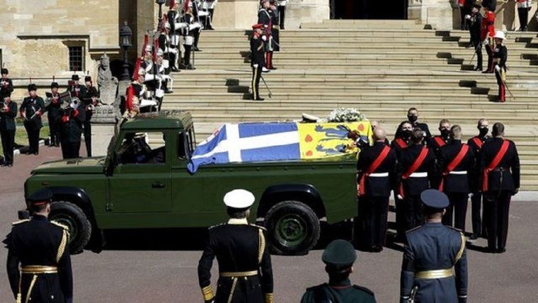 El funeral del príncipe Felipe se llevó a cabo este sábado en el castillo de Windsor. Foto: PA