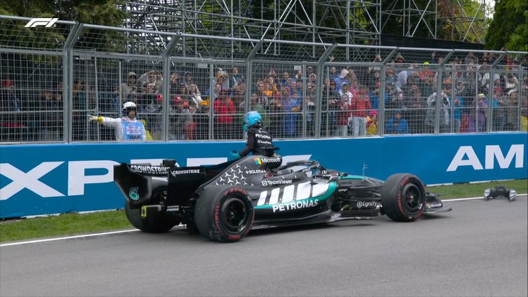 George Russell abandonó el Gran Premio de Canadá.