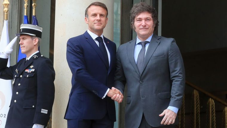 El presidente Javier Milei mantendrá una reunión bilateral con su par francés, Emmanuel Macron, durante la visita del europeo a la Argentina. Foto: Presidencia