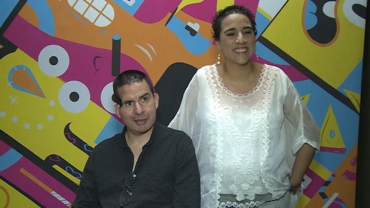 Fernando “Negro” Cáceres y Cynthia Mussa cuando eran pareja Foto: NA