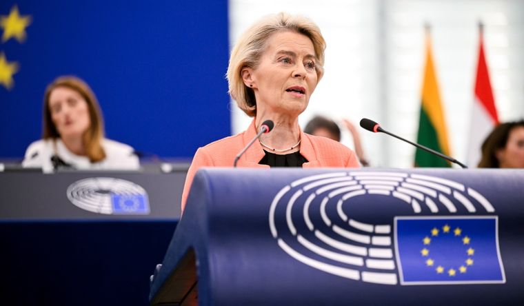 La presidenta de la Comisión Europea de la Unión Europea, Ursula von der Leyen. Foto Efe