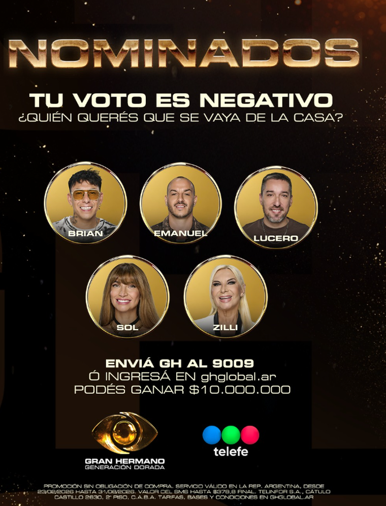 El lunes se conocerá el primer eliminado de Gran Hermano. El lunes se conocerá el primer eliminado de Gran Hermano.