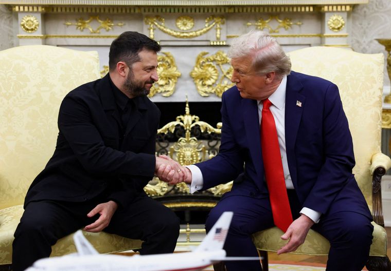Volodimir Zelenski en su reunión con Donald Trump en la Casa Blanca.