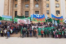 verdurazo y manifestacion de productores en el centro