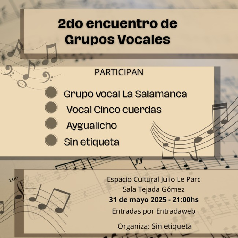 2do Encuentro de Grupos Vocales. 2do Encuentro de Grupos Vocales.