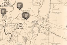 Las áreas que registró los sismos más fuertes de lo que va del año en Mendoza Foto: Storymap