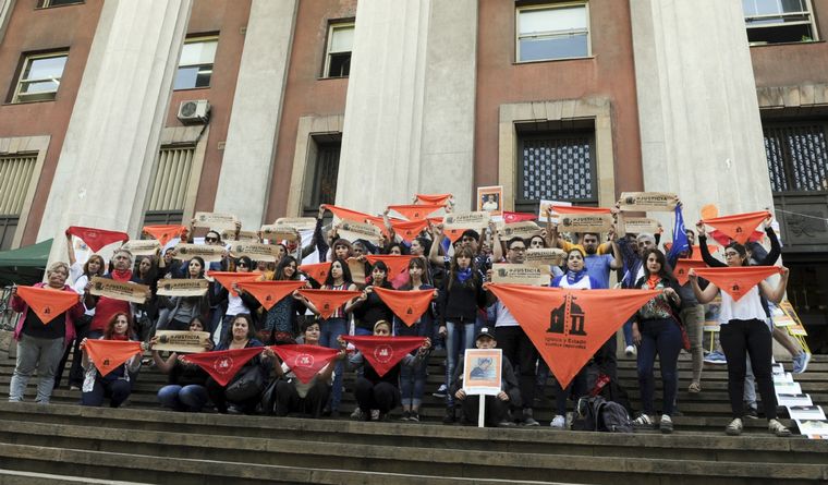 Familiales de víctimas el día de la primera sentencia, en 2019 Foto: NA