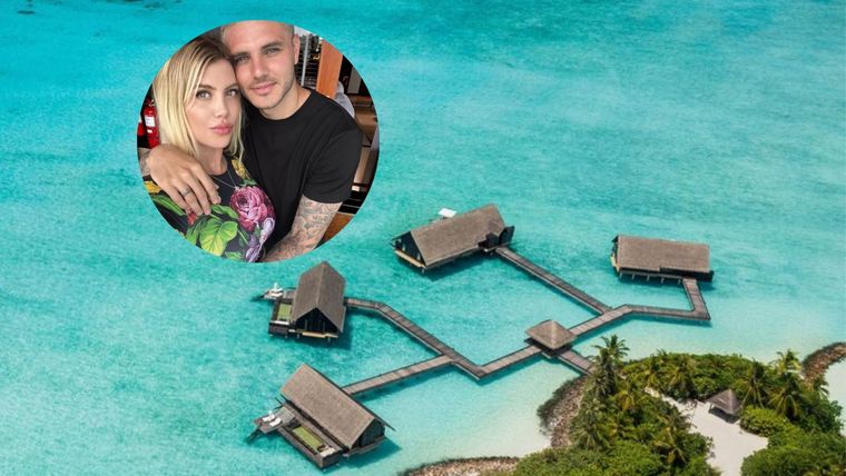 Wanda Nara y Mauro Icardi pasaron unos románticos días en un hotel de Maldivas