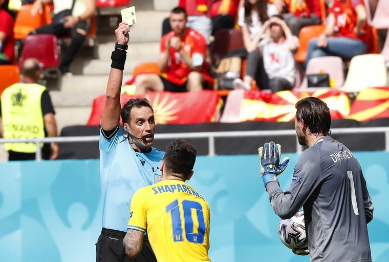 Rapallini hizo su debut en el triunfo de Ucrania ante Macedonia, por la fase de grupos Foto: EFE