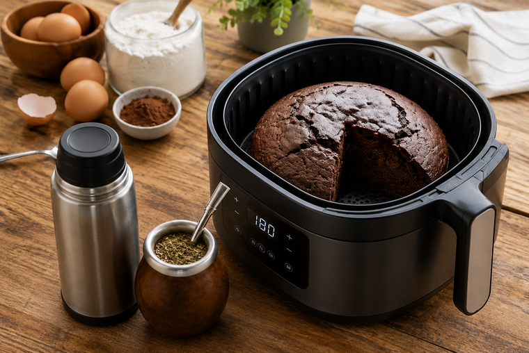 Las recetas de cocina más rápidas para hacer un bizcocho de chocolate con chips en air fryer