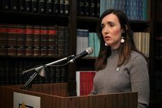 Victoria Villarruel apuntó contra “el feminismo radical” para celebrar el día mundial de las falsas denuncias Foto: Colegio de Abogados de la Capital Federal