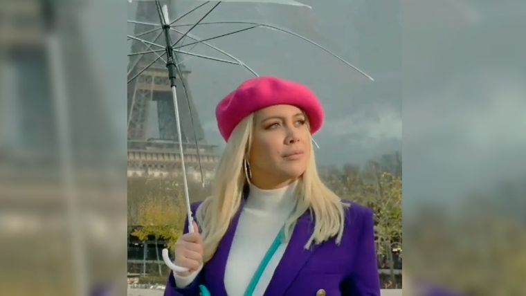 Wanda Nara en el video que protagonizó para Netflix