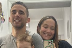 Nahuel Gallo junto a su esposa antes de la detención.&nbsp;