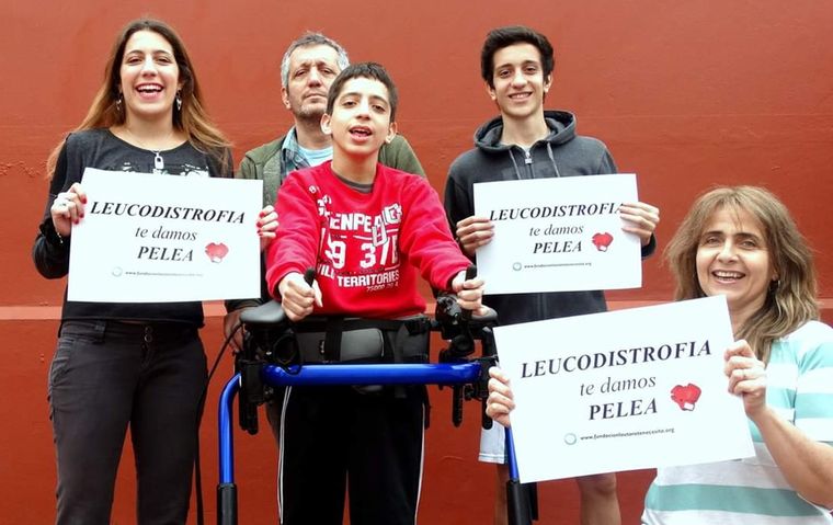Toda la familia unida por la lucha contra la leucodistrofia.&nbsp;