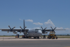 Un Hércules de la Fuerza Aérea parte hacia Tel Aviv. Foto: X @alerta140