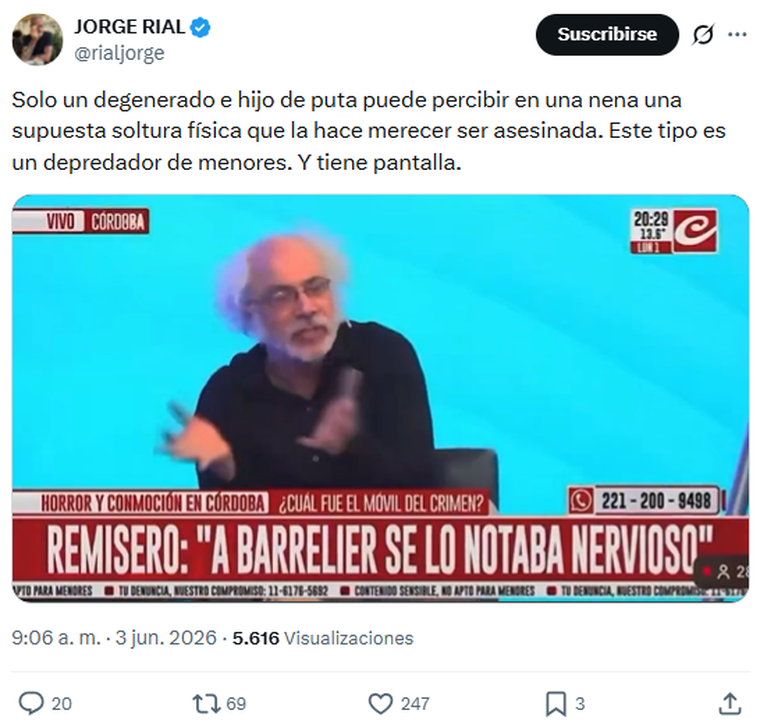 Jorge Rial apuntó contra Diego Recalde. Jorge Rial apuntó contra Diego Recalde.