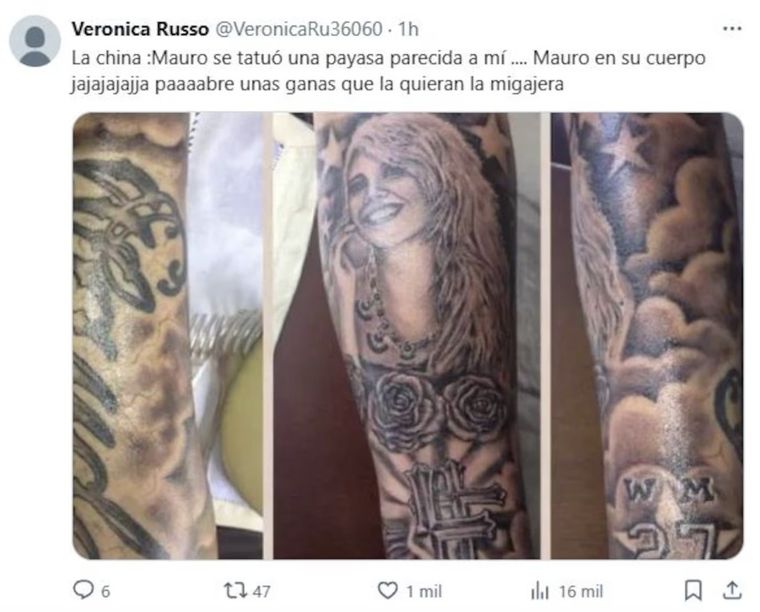 Algunos hicieron referencia a otros tatuajes de Icardi. Foto: X Algunos hicieron referencia a otros tatuajes de Icardi. Foto: X