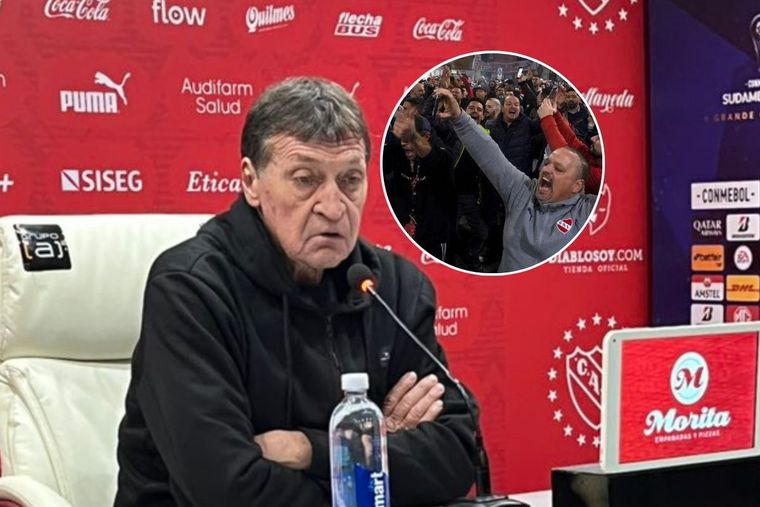 Falcioni se fue conforme de lo que vio en su regreso a Independiente y eso no le gustó a algunos hinchas.