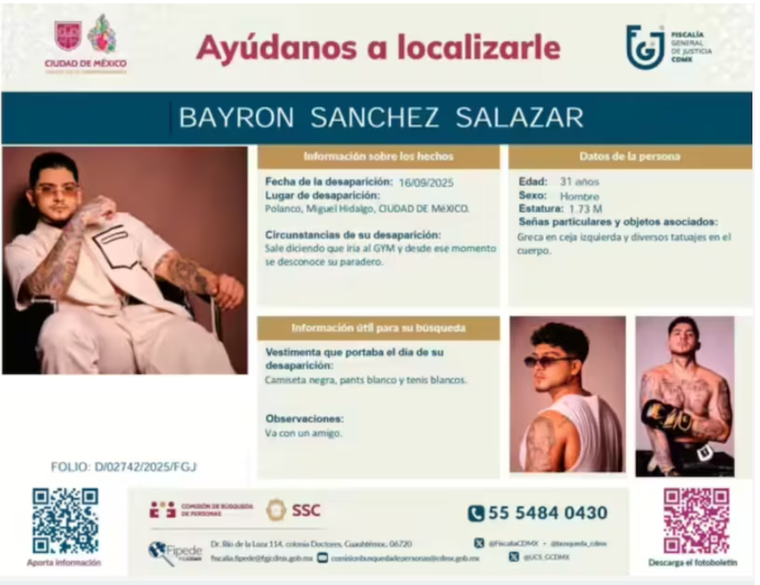 Bayron Sánchez y Jorge Herrera fueron reportados desaparecidos el 16 de septiembre.