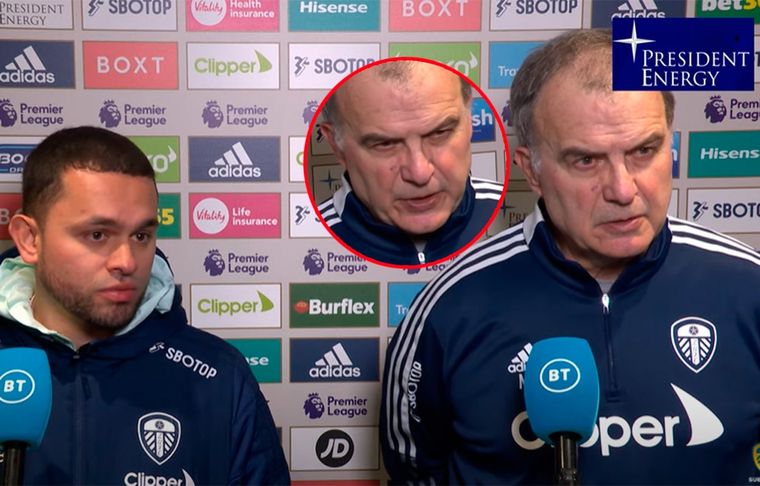 Bielsa se enojó con la pregunta de un periodista y lo miró a los ojos para preguntarle si estuvo viendo el partido.