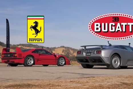 Ferrari vs Bugatti Foto: CarWow