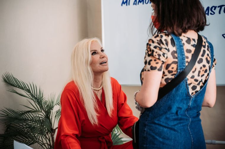 Susana, en el break del rodaje. Foto: Gentileza Publicis Impetu