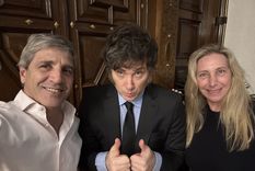 Javier y Karina Milei se mostraron con Luis Caputo Foto: X