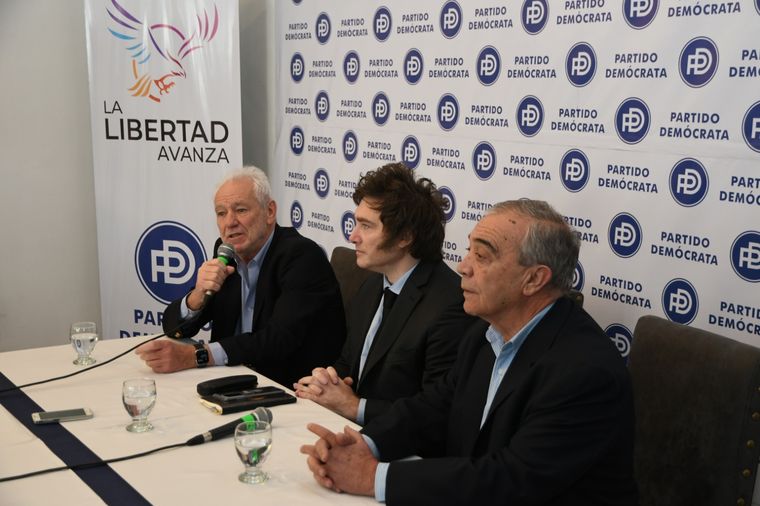 Balter y Milei en la sede del PD en 2022 Foto: ALF PONCE MERCADO / MDZ