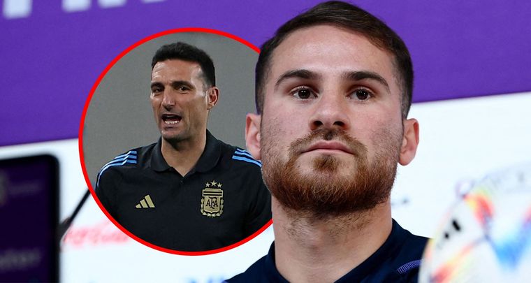 Mac Allister habló del enojo de Scaloni con él en 2022. Foto: NA